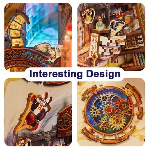 Tonecheer, DIY Book Nook, Magical Library Bookend, TQ134, 18,2x10,7x28,3cm