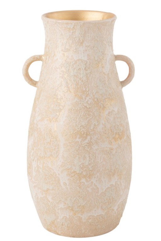 J-Line vaas Amphore terra - roze/goud - large