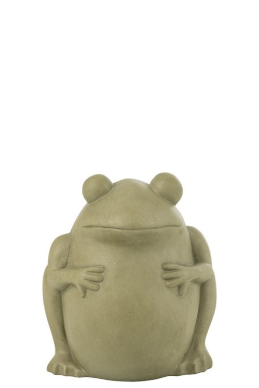 J-Line Vase Frog Clay Green Large