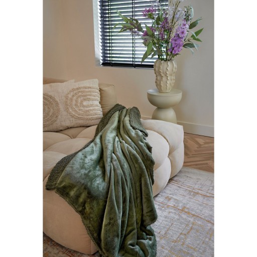 Mardy Fleece Plaid - L200 x B150 cm - Donkergroen