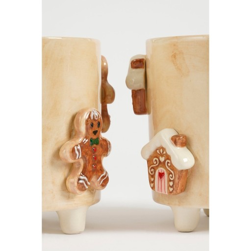 Bloempot - Assorti - H15 x Ø17 - Dolomiet - Off-white