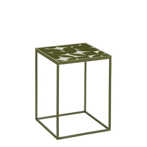 Bologna side table outside - Set of 2 - L38 x B38 x H48 cm - Metal - Green