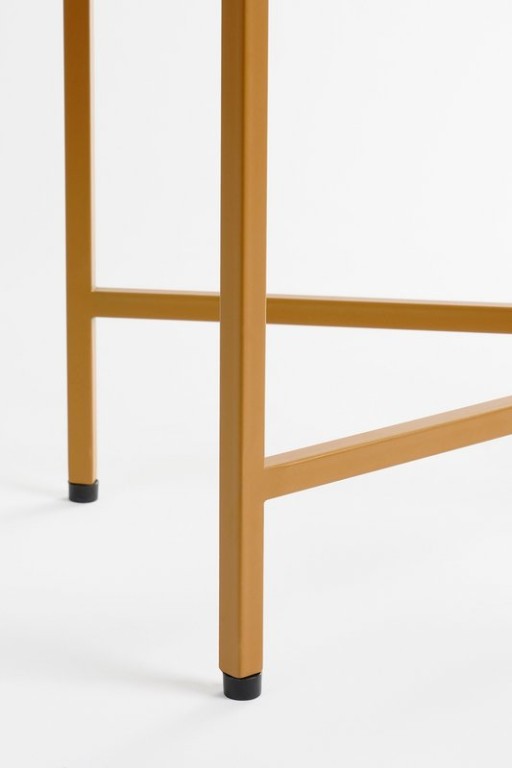 Steffano Planter on Standard - L58 x B28 x H60 CM - Metal - Light Brown