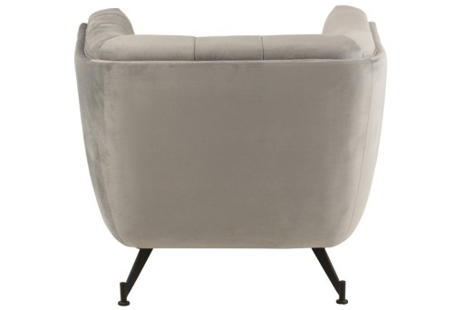 J-Line lounge chair - 1 person - textile/metal - light gray