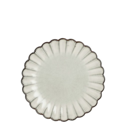 Corfu Breakfast plate - H3 x Ø21 cm - Ceramic - Gray