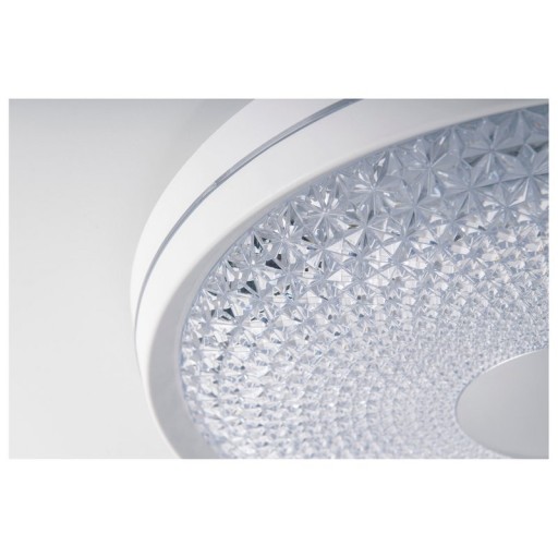 LED ceiling light "Boise" Ø 51 cm with many functions, made of metal and plastic, white, with integrated LEDs, lighting for living rooms or office