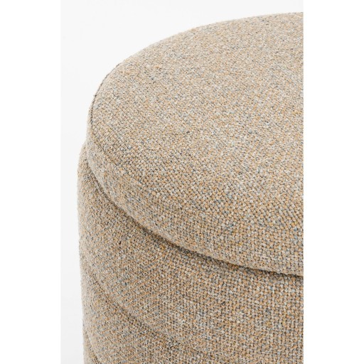 Poef met Opbergruimte - H41 x Ø42 cm - Beige