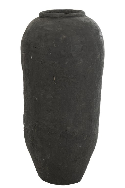 J -Line Vase - Paper Mache - Black - Large - 99 cm high