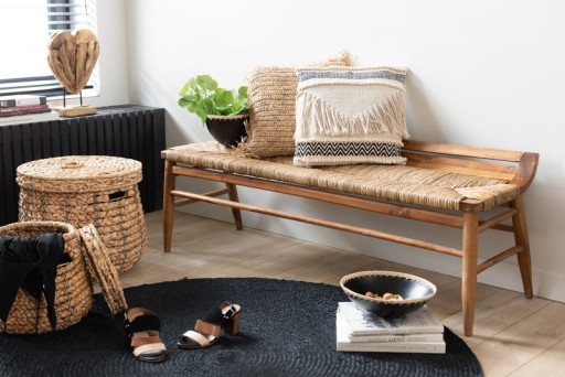 J-Line Set Of 2 Baskets Maurice Water Hyacinth Natural