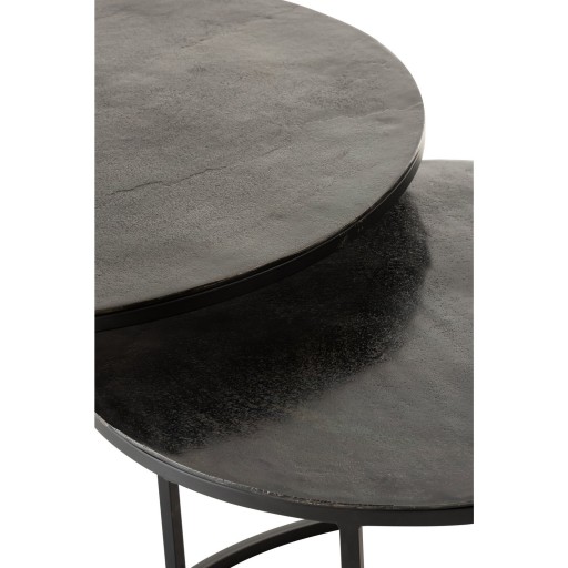 J-Line bijzettafel Oxidize - aluminium/ijzer - zwart/groen