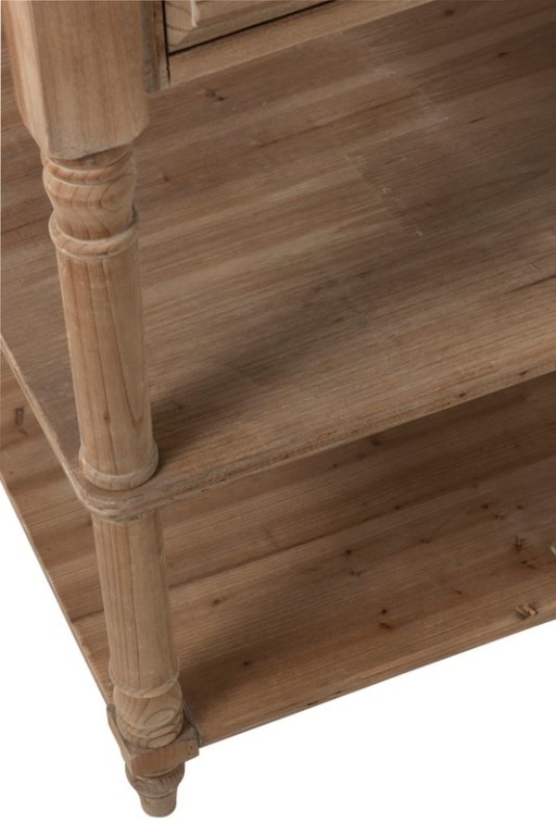 J-Line Console 6 Drawers Wood Natural