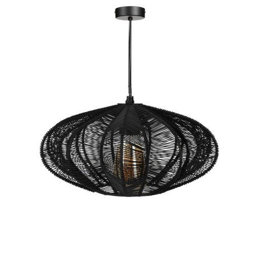 Kanti Hanglamp | Plafondlamp H17 x Ø31 cm | Metaal - Zwart