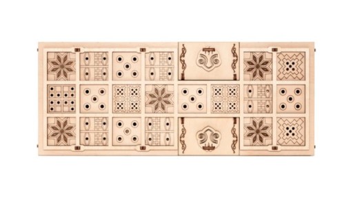 Eco Wood Art 2 in 1 Board Game, Senet and Ur, 1355, 34,5x14x6cm