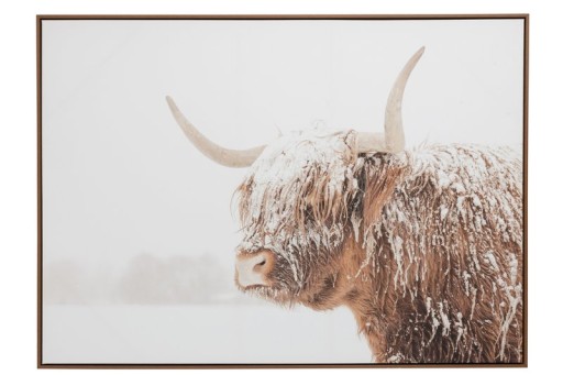 J-Line Wanddecoratie Jak Hoofd Hout/Polyresin Wit/Bruin