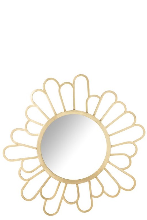 J-Line Mirror Flower Metal/Mirror Gold