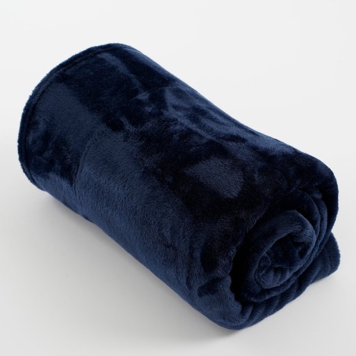Famke Fleece Plaid - L180 x B130 cm - Donkerblauw