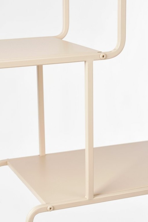 Jules Open Cabinet - L76 x B30 x H178 cm - Metal - Light brown