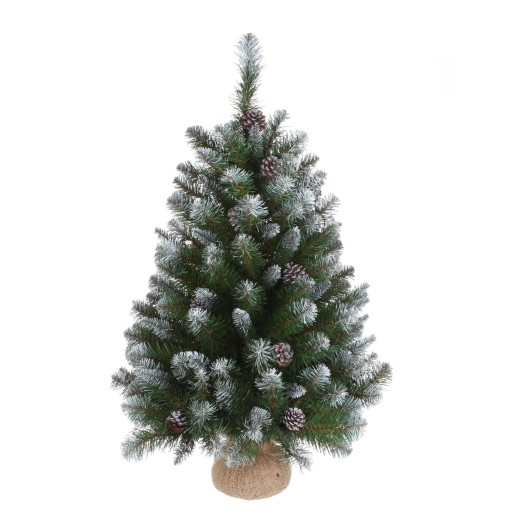 Empress Kunstkerstboom in Jute - H90 x Ø71 cm - Frosted Green