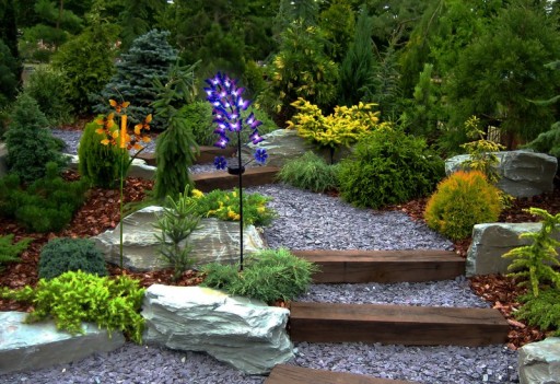 LED Solarleuchte "VIOLA" , für Außen, Erdspieß aus Metall in Violett, mit integrierter LED