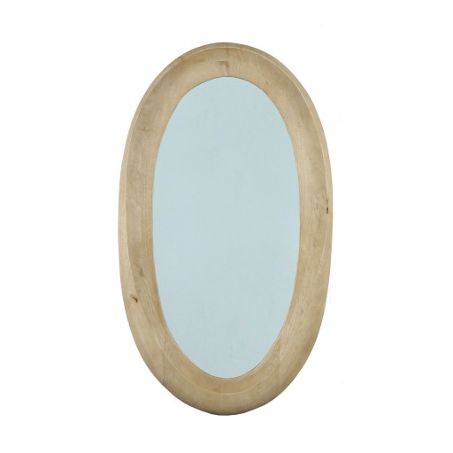 Noam Natural Mango Wood Oval Mirror