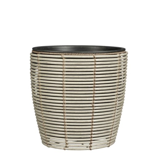 Durban Flowerpot Outside - Set of 3 - H36 x Ø40 cm - Recycled plastic - Gray