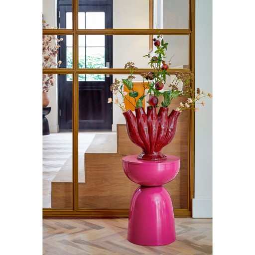 Elliot Bijzettafel - H45 x Ø32 cm - IJzer - Fuchsia