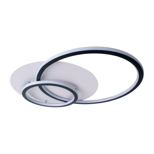 LED ceiling light "Kirk", made of metal in black, integrated LEDs, lighting for living room, office or entrance area