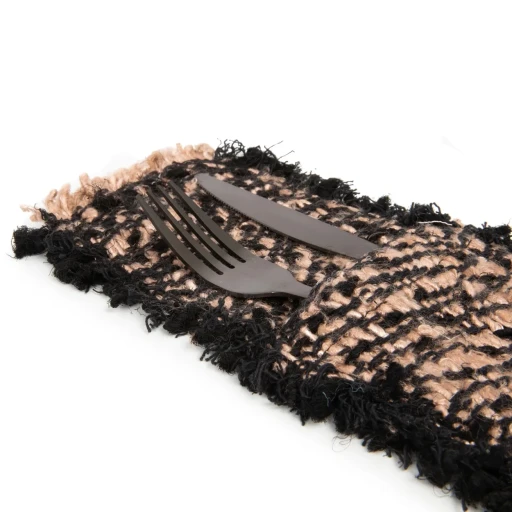 The Oh My Gee Bestekhouder - Zwart Koper - Set van 4