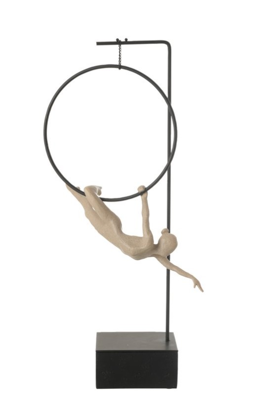 J-Line Gymnast Hoop Gamma Resin Beige/Black