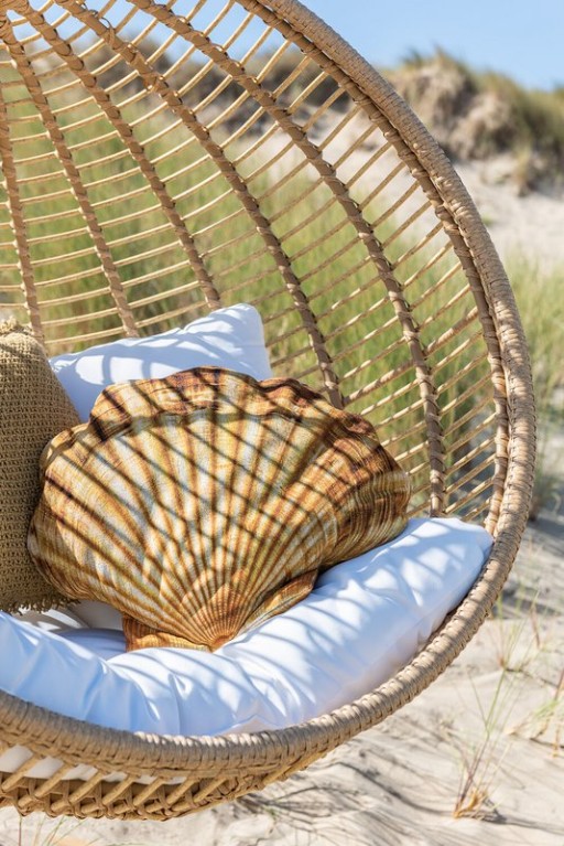 J-Line hanging chair Round - steel - natural