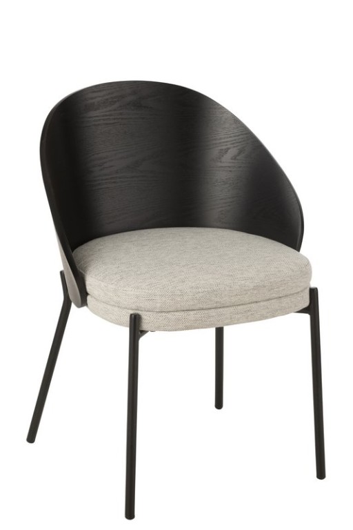 J-Line Chair Lone Plywood/Metal Black/Grey