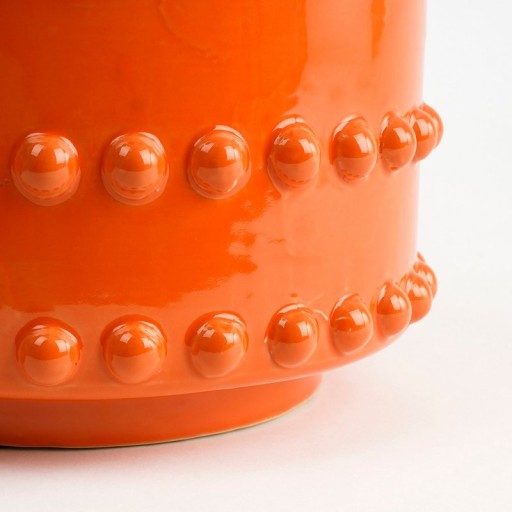 Boaz Flowerpot - H19 x Ø22 cm - Ceramic - Orange