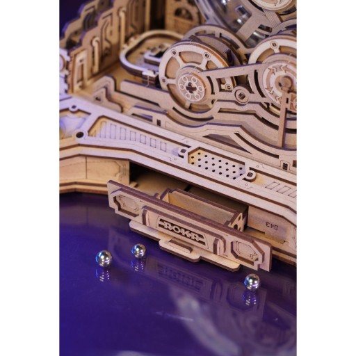 Robotime, 3D DIY Houten Modelbouwpakket Gearball Scramble, Marble Run, EGC01, 29,5x19,5x23,5cm