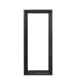Kyro Black Acacia Wood Rectangle Mirror Small