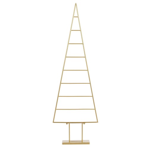 Decoratie Kerstboom - L50 x B15 x H152 cm - Metaal - Goud
