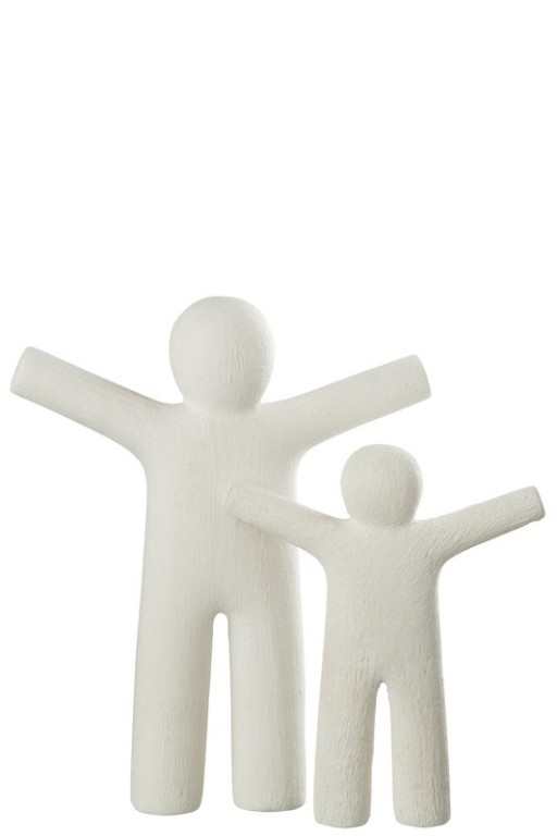 J-Line figure P'tit Maurice - polyresin - white - large