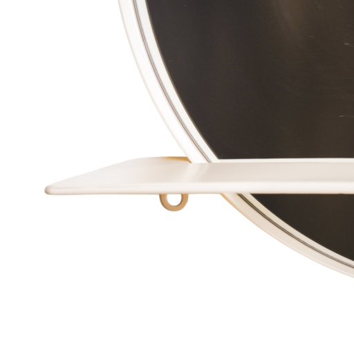 Mirror - Round - Metal - With Shelf - Sand- Ø40cm