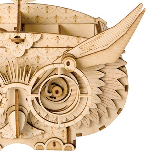 Robotime, 3D Houten Puzzel Uil/ Owl - Pennenbakje, TG405, 16,5x7,5x10cm