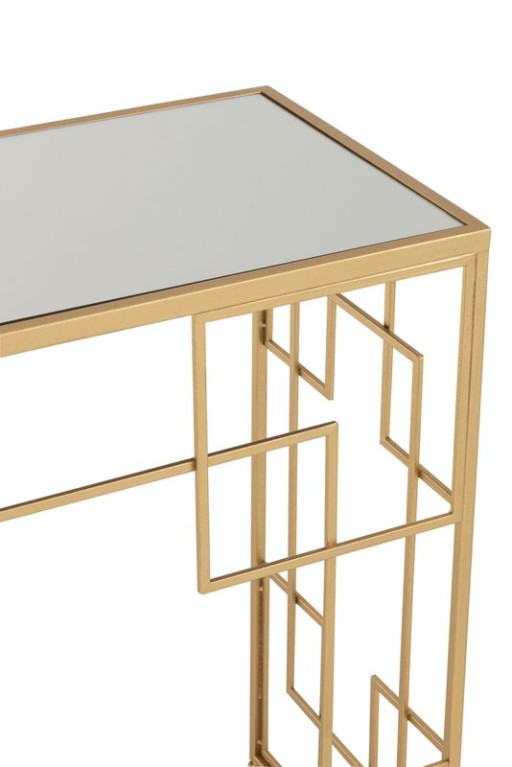 J-Line Console Lines Metal/Glass Gold