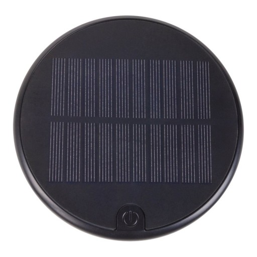 Solar battery table light "Palu" for outside and inside, made of plastic in black, 20 cm high