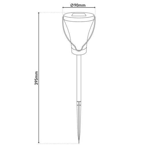 8 Set LED decoration solar light, for outside, made of metal and plastic in steel-blank, integrated LED