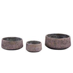 Holden Purple Cement Candle Round Gold Finish LowL