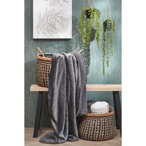 Mardy Fleece Plaid - L200 x B150 cm - Polyester - Antraciet