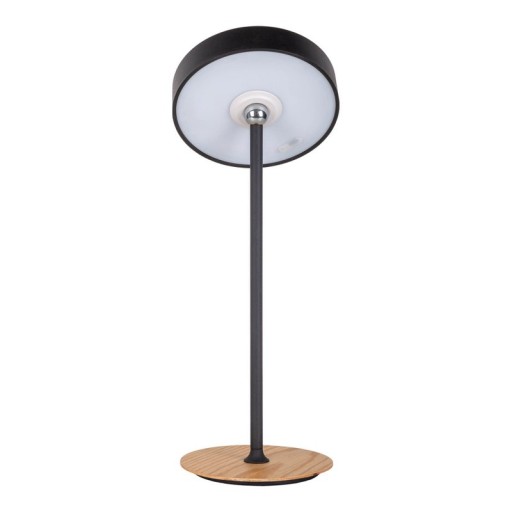 LED battery table lamp magnetic for outside and inside, made of metal and plastic in black, 36 cm high