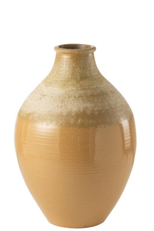 J-Line Vase Modern Ceramic Light Brown Medium