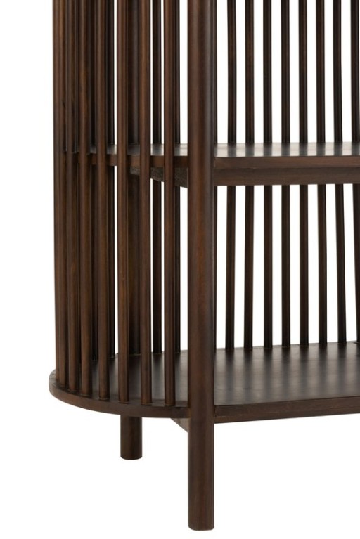 J-Line Rack Conie 5 Shelves Mango Wood Dark Brown