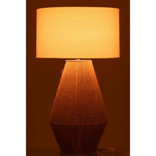 J-Line Lamp Striing Metaal/Jute Naturel
