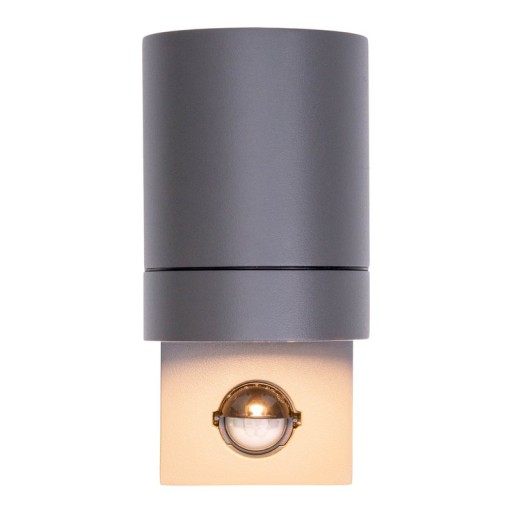Outside wall lamp "Romb" with motion detector, anthracite -colored aluminum, timer, changeable lamp, 7 x 12.5 x 16.4 cm
