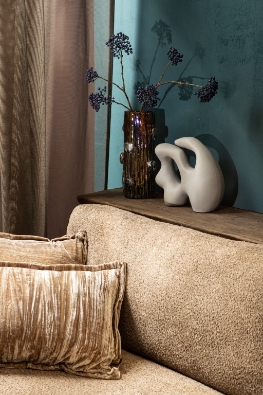 Eddison Taupe Ceramic Matt Glazed Statue Organic