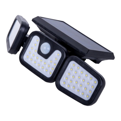 LED Solar Außenwandleuchte "Pacita", Multifunktionsleuchte Außenwandlampe aus Kunststoff in Schwarz, 28,3 x 13,5 x ca. 11 cm